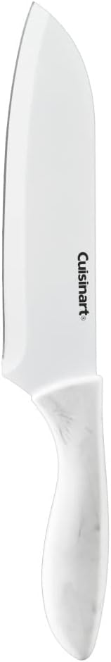 Cuisinart C55-10PWM Ceramic Coated Knife Set with Blade Guard Sheaths (10- Piece Set) in Faux Marble