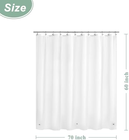 Mrs Awesome 70x60 Short Shower Curtain Liner Frosted