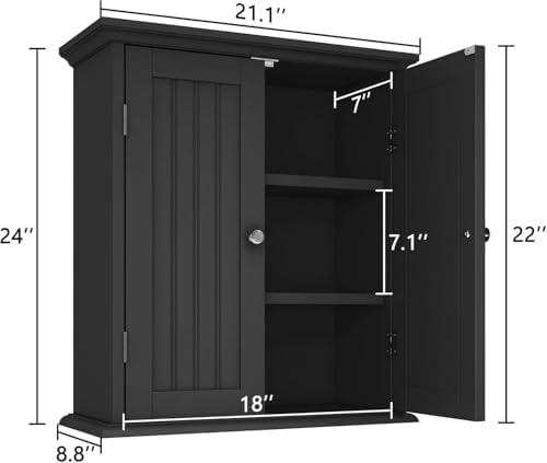 ChooChoo Bathroom Wall Cabinet Set of 2, Over The Toilet