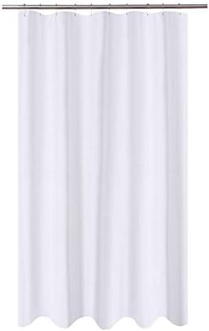 N&Y HOME Extra Long Stall Shower Curtain Liner Fabric 54 x 84 inch, White