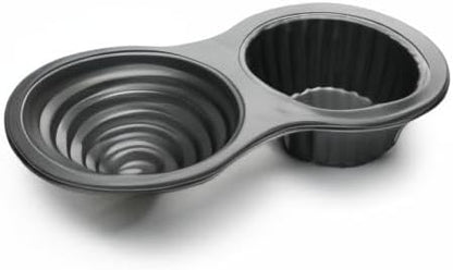 Fox Run Giant Cupcake Pan, Non-Stick Carbon Steel, 8 x 15.5 x 3.25 inches