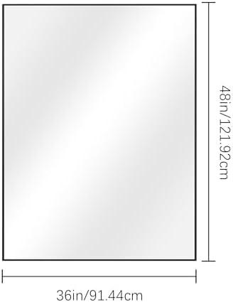 DESBING Black Bathroom Mirror for Wall, 36x48 Inch Rectangle Mirrors with Metal Frame, Modern Vanity Wall Mirror Decor for Entryway Hangs, Bathroom Living Room Horizontal or Vertical