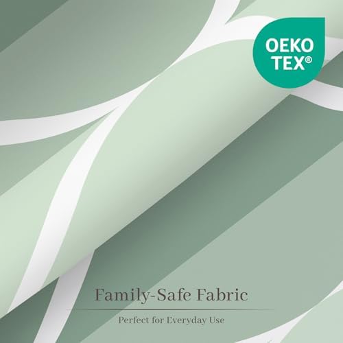 Gelbchu Geometric Shower Curtain for Bathroom, Dark Green, 72x72 Inch