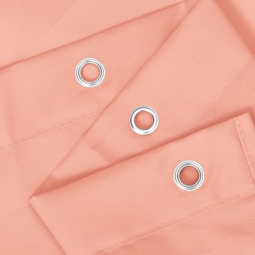 N&Y HOME Fabric Shower Curtain or Liner with Magnets, Coral
