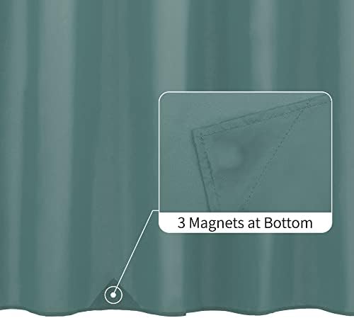ALYVIA SPRING Extra Long Waterproof Fabric Shower Curtain Liner Teal, 72x84