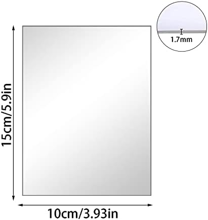 4'' x 6'' x 0.07'' Acrylic Mirror Tiles for Wall Decor, 10Pcs