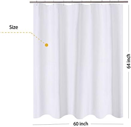 N&Y HOME RV Shower Curtain or Liner Fabric, White, 60 x 64 inches
