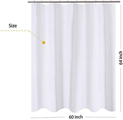 N&Y HOME RV Shower Curtain or Liner Fabric, White, 60 x 64 inches