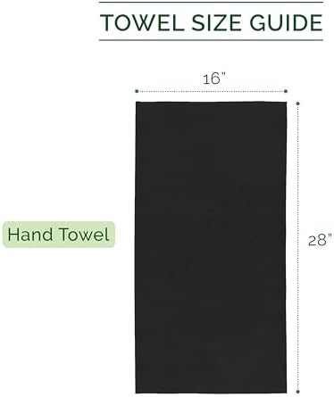 Elegant Comfort Luxury 100% Turkish Cotton Corduroy Ribbed 4 Pack Hand Towel Set 16 x 28 Inch - Absorbent, Super Soft, Quick Dry, Premium Towels for Bathroom, Gym, Spa and Hotel Use, Black