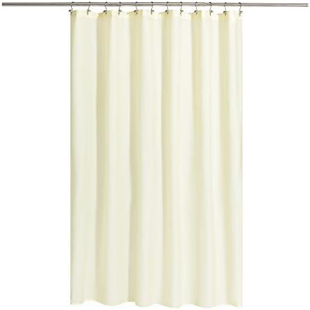 N&Y HOME Fabric Shower Curtain or Liner with Magnets, Sand