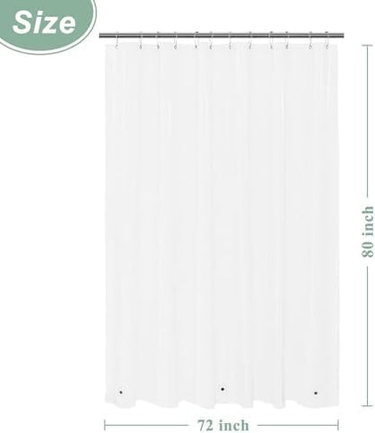 Mrs Awesome 72x80 Long Shower Curtain Liner Clear