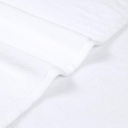 Amazon Basics 100% Cotton Soft Quick-Dry 8-Piece Towel Set, Bath Towels, Hand Towels, Washcloths, White, Compact & Lightweight (Pack of 6)