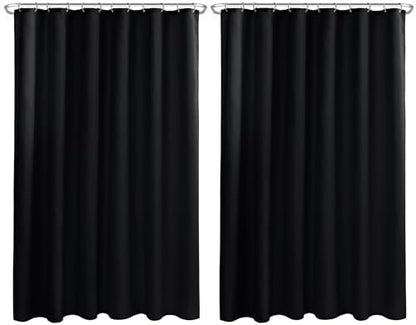 Nasitos Fabric Shower Curtain Liners with Magnets 2 Pack 70X72 Inch White