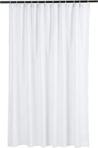 Amazon Basics Lightweight Super Soft Easy Care Microfiber Waffle Texture Shower Curtain, 72" x 72", White (Pack of 8)