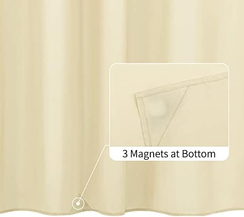 ALYVIA SPRING Waterproof Fabric Shower Curtain or Liner Cream, 72x72