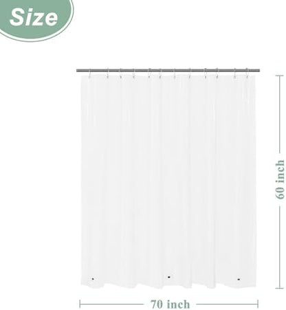 Mrs Awesome 70x60 Short Shower Curtain Liner Clear