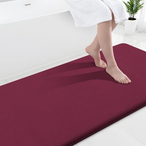 Smiry Memory Foam Bath Mat 59x24, Extra Soft and Absorbent Bathroom Rugs