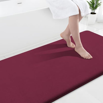 Smiry Memory Foam Bath Mat 47x24, Extra Soft and Absorbent Bathroom Rugs