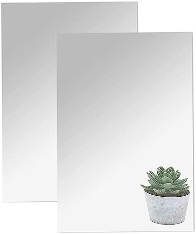 16" x 12" x 2Pcs Acrylic Mirror Sheets, Decorative Wall Mirrors