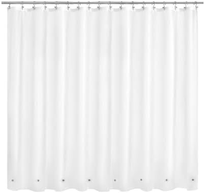 Mrs Awesome Extra Wide Frosted Shower Curtain Liner with 8 Magnets 108x72