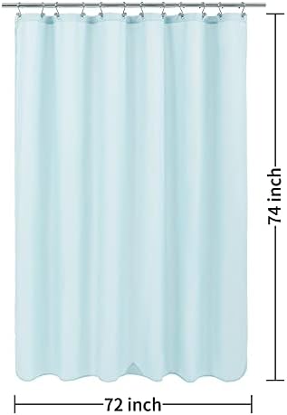 ALYVIA SPRING 72x74 Long Waterproof Fabric Shower Curtain or Liner Blue