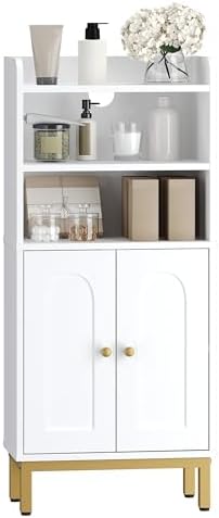 Hzuaneri Bathroom Storage Cabinet, Small Floor Cabinet with 2 Door