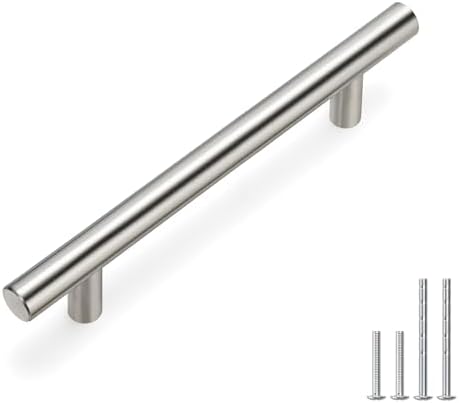 homdiy Kitchen Cabinet Handles Brushed Nickel Drawer Pulls 200 Pack 4in (102mm) Hole Centers Cabinet Pulls Brushed Nickel Cabinet Pulls Cupboard Handles Drawer Handles