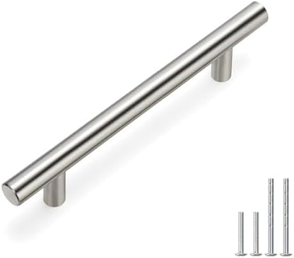 homdiy Kitchen Cabinet Handles Brushed Nickel Drawer Pulls 400 Pack 4in (102mm) Hole Centers Cabinet Pulls Brushed Nickel Cabinet Pulls Cupboard Handles Drawer Handles