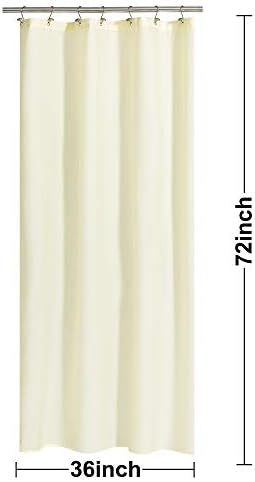 N&Y HOME Fabric Shower Curtain or Liner 36 x 72 Inches Stall Size, Sand
