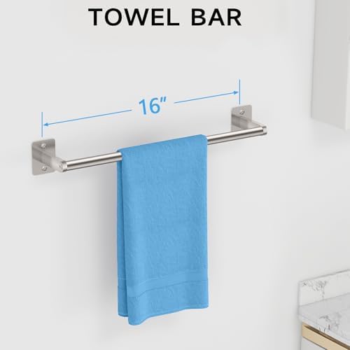 KLJKPA Brushed Nickel Bathroom Accessories Set, 4 PCS Bathroom Hardware Set