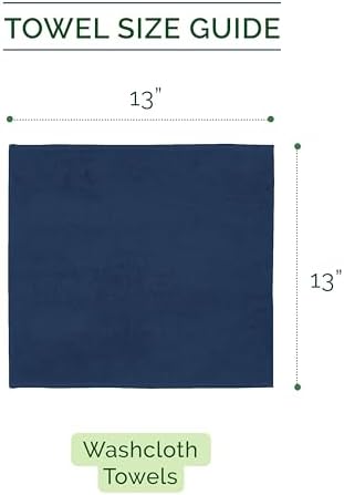 Elegant Comfort 100% Turkish Cotton Corduroy Ribbed Luxury Washcloths 6 Pack Soft 13 x 13 Inch - Higly Absorbent, Durable, Quick Dry, Spa Premium Hotel Quality for Bathroom or Travel, Navy