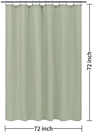 ALYVIA SPRING Waterproof Fabric Shower Curtain or Liner Sage Green, 72x72