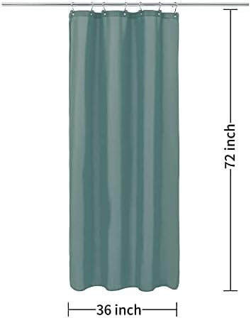 ALYVIA SPRING Stall Waterproof Fabric Shower Curtain or Liner Teal, 36x72