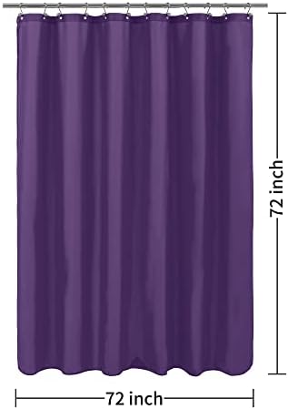 ALYVIA SPRING Waterproof Fabric Shower Curtain or Liner Royal Purple, 72x72