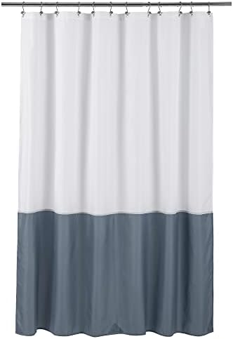 ALYVIA SPRING Waterproof Shower Curtain or Liner White/Stone Blue, 72x72