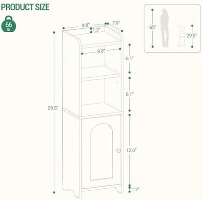 Hzuaneri Bathroom Storage Cabinet, Narrow Toilet Paper Cabinets with Doors