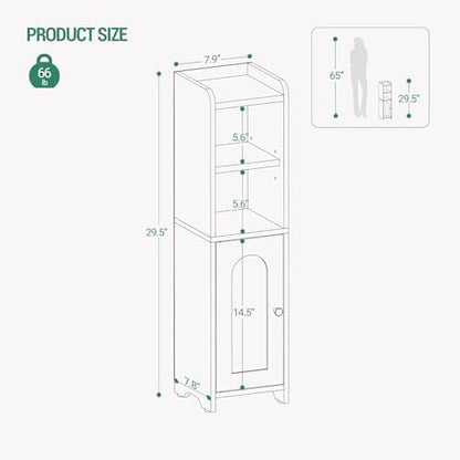 Hzuaneri Bathroom Storage Cabinet, Narrow Toilet Paper Cabinets with Doors