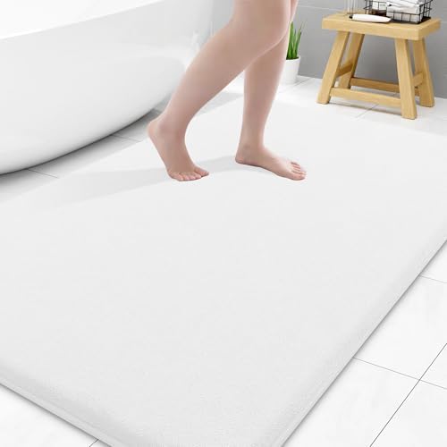 Smiry Memory Foam Bath Mat 47x32, Extra Soft and Absorbent Bathroom Rugs