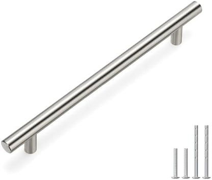 homdiy 50 Pack Brushed Nickel Cabinet Hardware Cabinet Pulls - HD201SN Cupboard Handles Modern Cabinet Door Handles 7-1/2inch Hole Center Modern T-Bar Pulls
