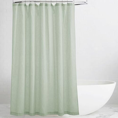 KGORGE Linen Blend Semi-Sheer Shower Curtains Lightweight for Bathroom