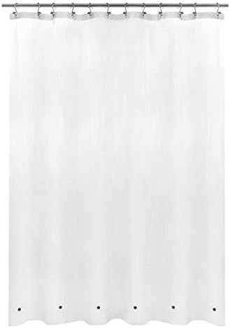 Mrs Awesome Long Shower Curtain Liner with 6 Magnets 72 x 80 inch, Frost