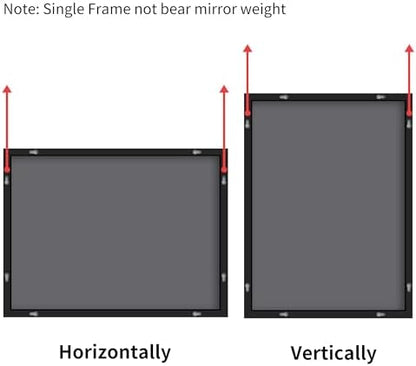 COFENY Black Bathroom Mirror for Wall, 30x50 Inch Rectangle Mirrors with Metal Frame, Modern Vanity Wall Mirror Decor for Bathroom Living Room, Entryway Hangs Horizontal or Vertical