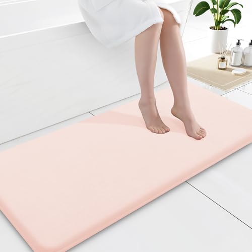 Smiry Memory Foam Bath Mat 47x20, Extra Soft and Absorbent Bathroom Rugs