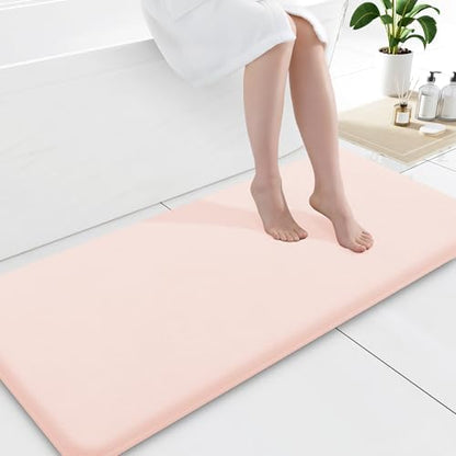 Smiry Memory Foam Bath Mat 47x20, Extra Soft and Absorbent Bathroom Rugs