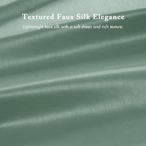Madison Park Amherst 72 x 72 Bathroom Shower Curtain, Faux Silk, Green