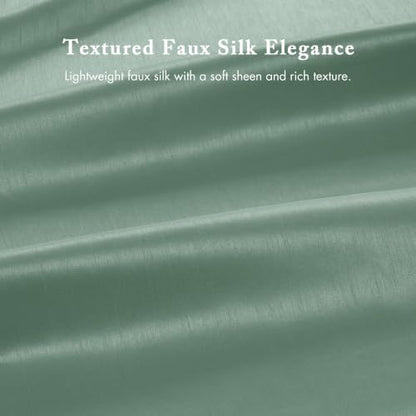 Madison Park Amherst 72 x 72 Bathroom Shower Curtain, Faux Silk, Green