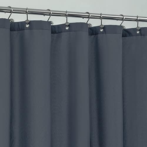 ALYVIA SPRING Extra Long Fabric Shower Curtain or Liner Stone Blue, 72x84