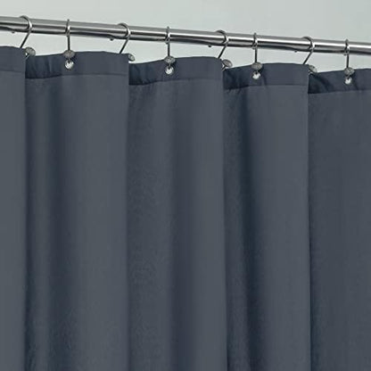 ALYVIA SPRING Extra Long Fabric Shower Curtain or Liner Stone Blue, 72x84