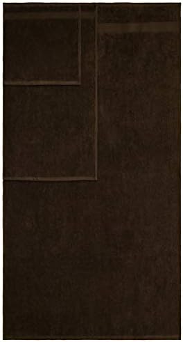 American Veteran Towel, 6 Piece Towel Set for Bathroom, 100% Cotton Turkish Bathroom Towels, 2 Bath Towels 2 Hand Towels 2 Washcloths, Brown