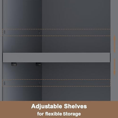ChooChoo Narrow Bathroom Storage Cabinet with Adjustable Shelves and Drawer